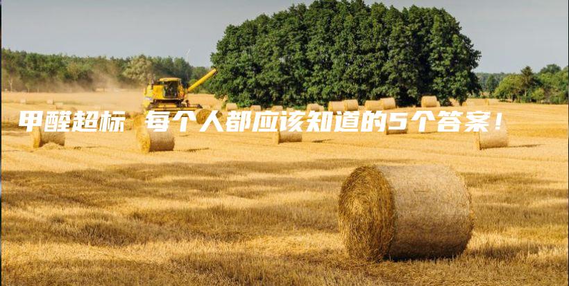 甲醛超標(biāo) 每個(gè)人都應(yīng)該知道的5個(gè)答案！